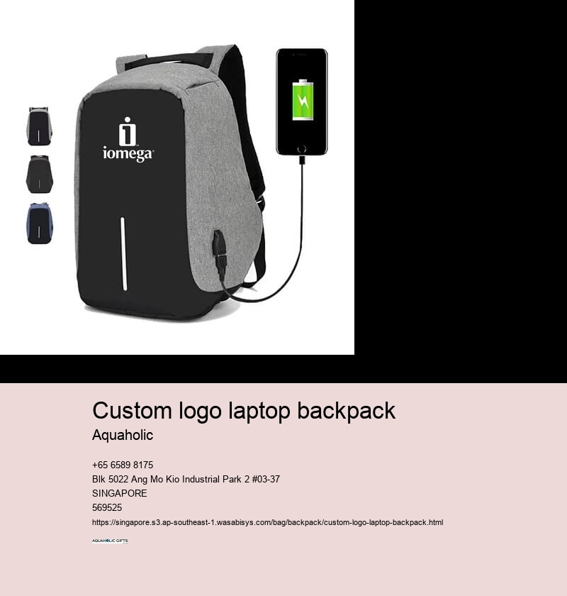 custom logo laptop backpack