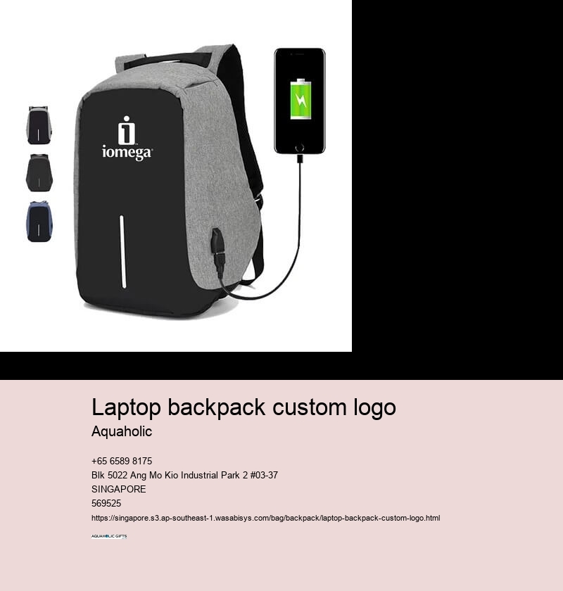 laptop backpack custom logo